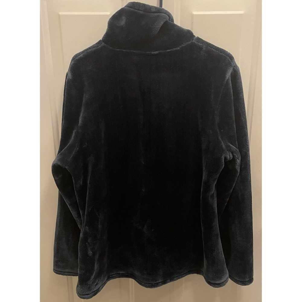 32 Degree Heat Storm Blue Plush Fleece Faux Fur Super Soft Zip Jacket Womens XXL - Picture 6 of 7
